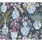 Harper Charcoal Floral Vase Wallpaper