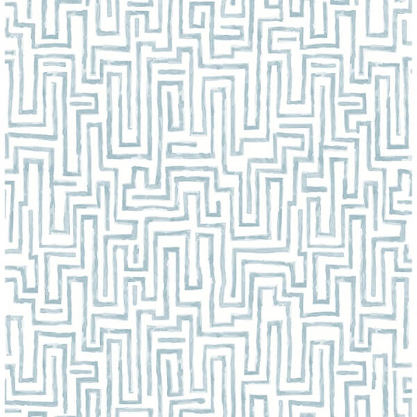 Ramble Blue Geometric Wallpaper