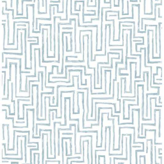 Ramble Blue Geometric Wallpaper