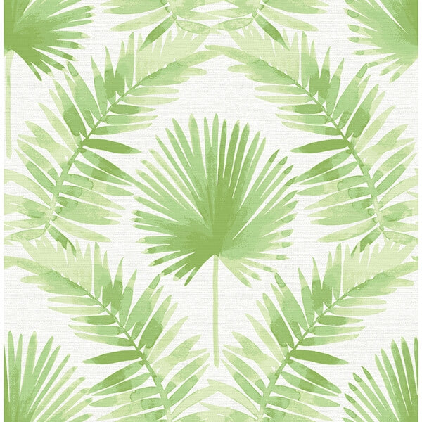 Calla Green Painted Palm Wallpaper