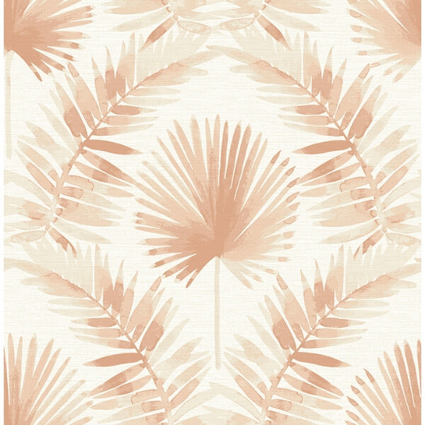 Calla Rust Painted Palm Wallpaper