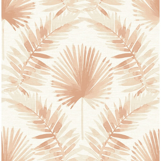 Calla Rust Painted Palm Wallpaper