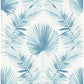 Calla Blue Painted Palm Wallpaper