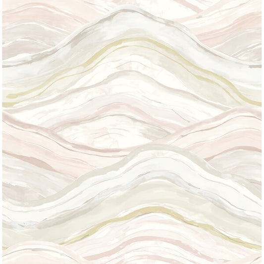 Dorea Pastel Striated Waves Wallpaper