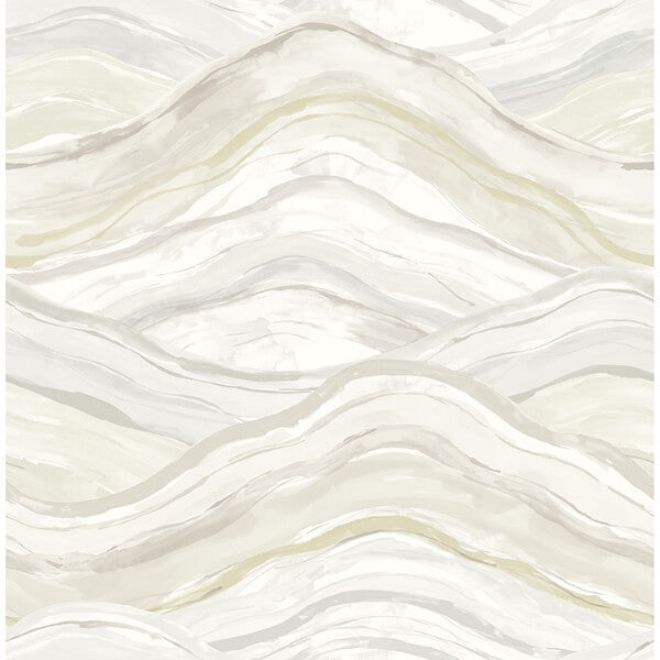 Dorea Champagne Striated Waves Wallpaper