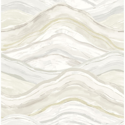 Dorea Champagne Striated Waves Wallpaper