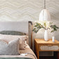 Dorea Champagne Striated Waves Wallpaper