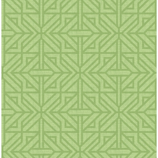 Hesper Green Geometric Wallpaper