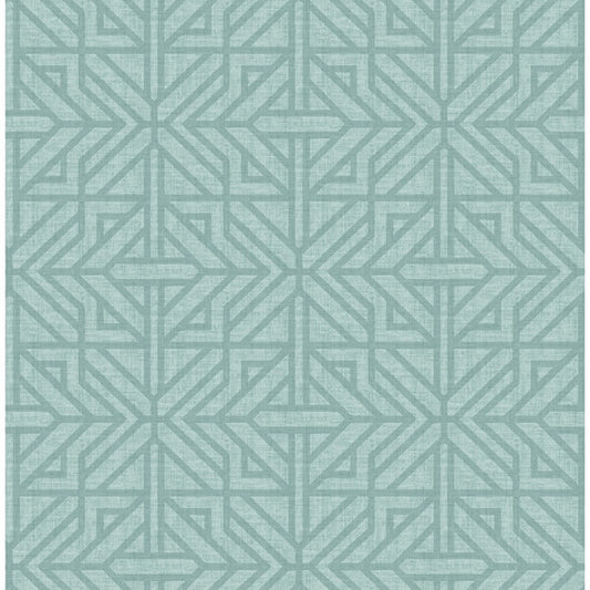 Hesper Teal Geometric Wallpaper