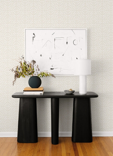 Hesper Ivory Geometric Wallpaper