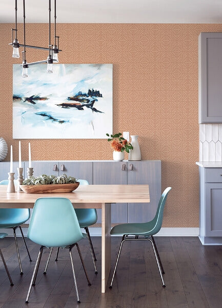 Hesper Rust Geometric Wallpaper