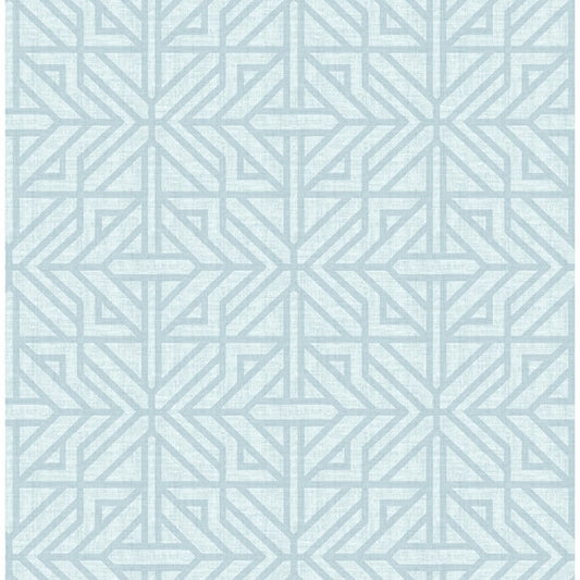 Hesper Sky Blue Geometric Wallpaper