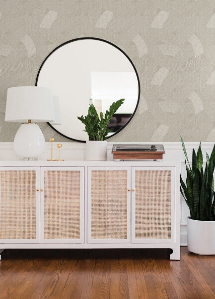 Tania Light Brown Woven Abstract Wallpaper
