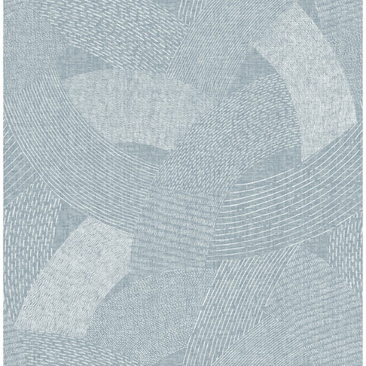 Tania Denim Woven Abstract Wallpaper