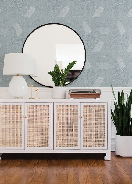 Tania Denim Woven Abstract Wallpaper