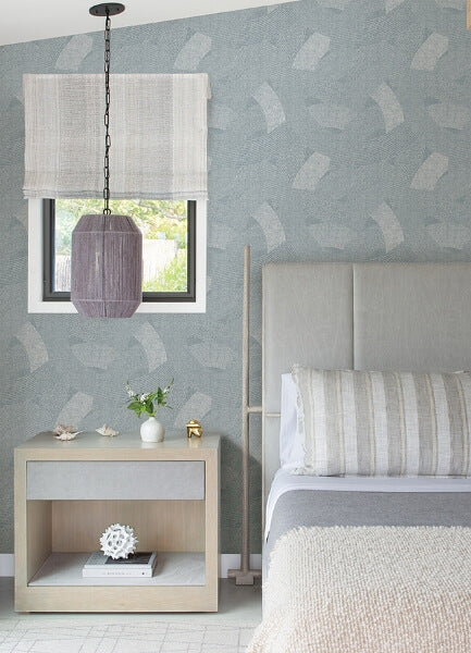 Tania Denim Woven Abstract Wallpaper
