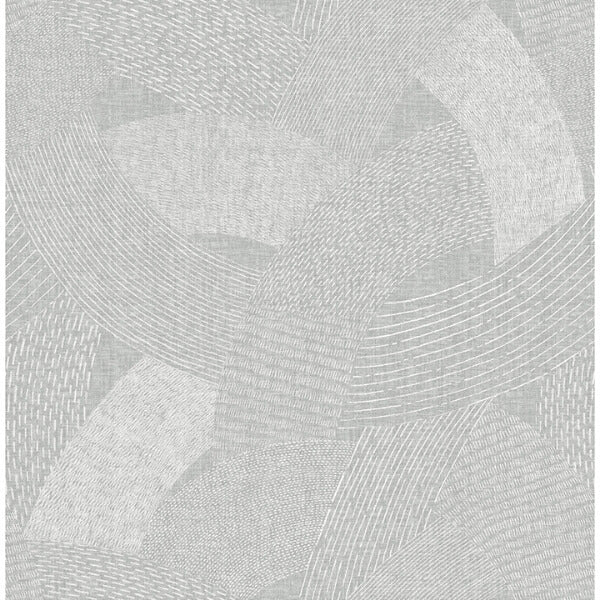 Tania Grey Woven Abstract Wallpaper