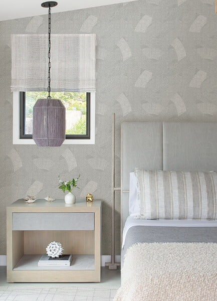 Tania Grey Woven Abstract Wallpaper