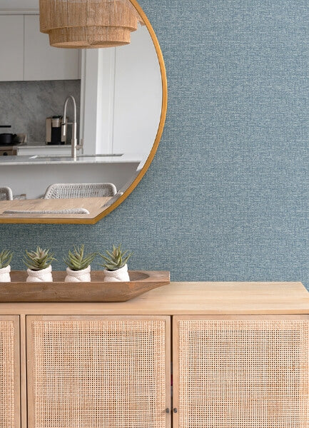 Minerva Denim Texture Geometric Wallpaper