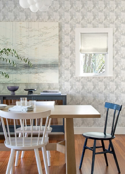 Perrin Light Grey Gem Geometric Wallpaper