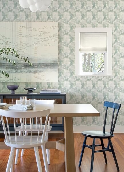 Perrin Sea Green Gem Geometric Wallpaper