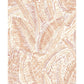 Fildia Orange Botanical Wallpaper