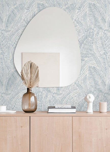 Fildia Light Blue Botanical Wallpaper