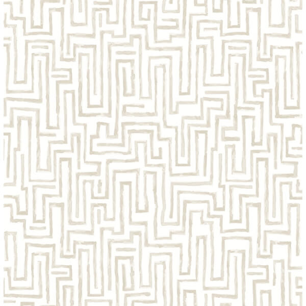 Ramble Taupe Geometric Wallpaper