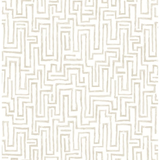 Ramble Taupe Geometric Wallpaper