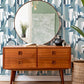 Odele Dark Blue Geometric Archways Wallpaper