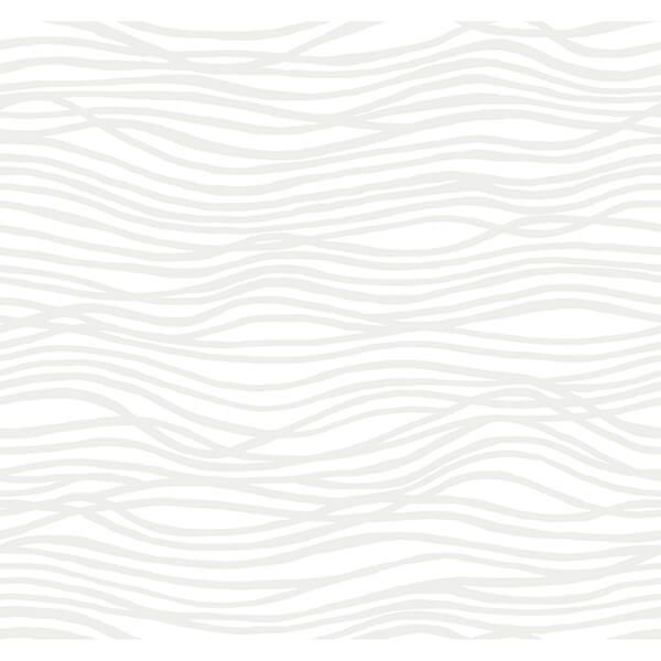 Galyn White Pearlescent Wave Wallpaper
