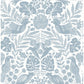 Nestle Blue Bird Block Print Wallpaper