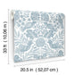 Nestle Blue Bird Block Print Wallpaper