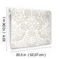 Nestle Dove Bird Block Print Wallpaper