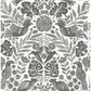 Nestle Charcoal Bird Block Print Wallpaper