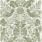 Nestle Green Bird Block Print Wallpaper