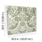 Nestle Green Bird Block Print Wallpaper