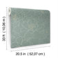 Gardena Sea Green Embroidered Floral Wallpaper