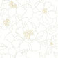 Gardena White Embroidered Floral Wallpaper