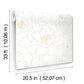 Gardena White Embroidered Floral Wallpaper
