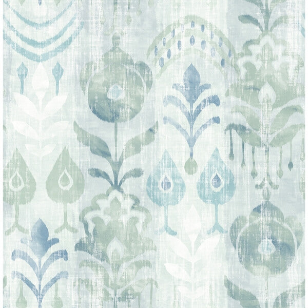 Pavord Green Floral Shibori Wallpaper