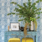 Pavord Blue Floral Shibori Wallpaper