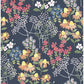 Cultivate Navy Springtime Blooms Wallpaper