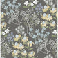 Cultivate Grey Springtime Blooms Wallpaper