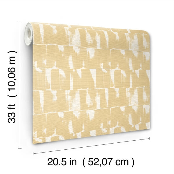 Bancroft Gold Artistic Stripe Wallpaper