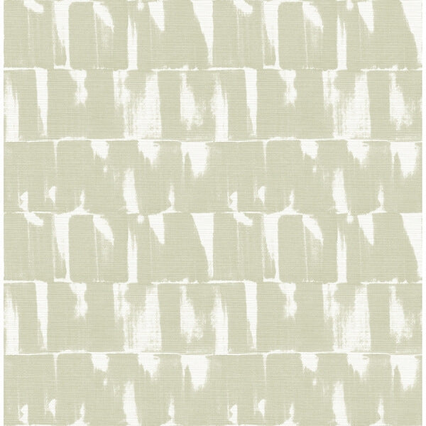 Bancroft Sage Artistic Stripe Wallpaper