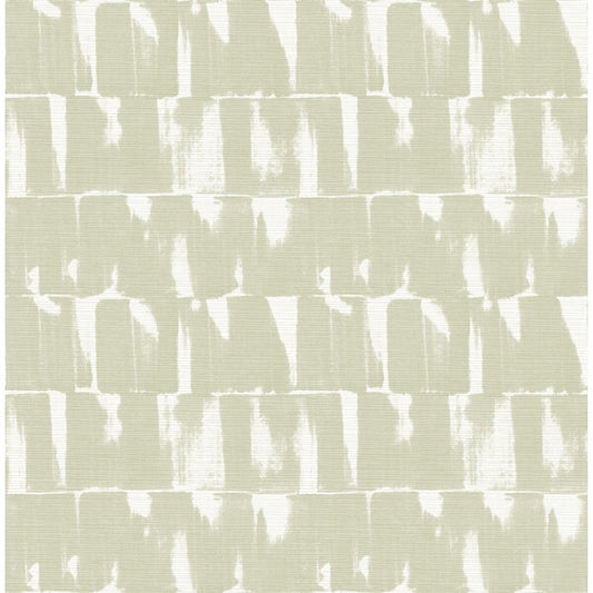 Bancroft Sage Artistic Stripe Wallpaper
