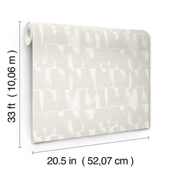Bancroft Dove Artistic Stripe Wallpaper