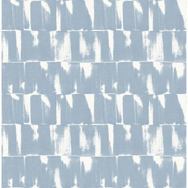 Bancroft Blue Artistic Stripe Wallpaper