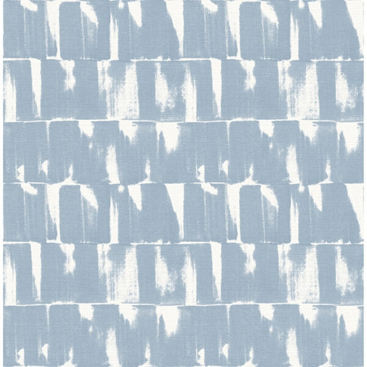 Bancroft Blue Artistic Stripe Wallpaper